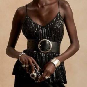 NWT Banana Republic Sequin Pleated Tank